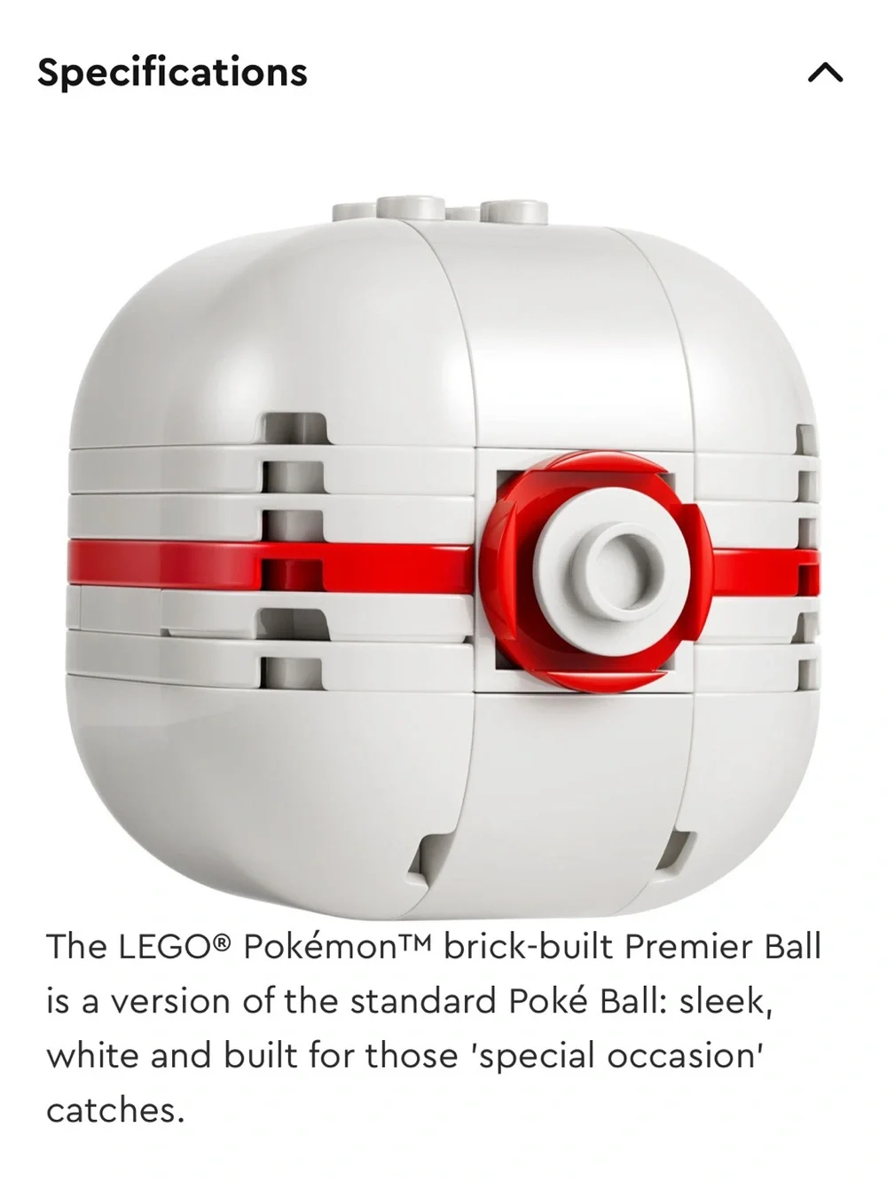 LEGO Pokémon Premier Ball Building Set NEW